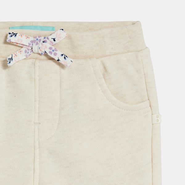 بنطلون جري من الميلتون بلون بيج للفتيات الصغيرات